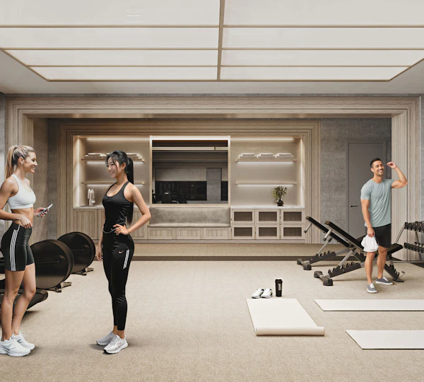 State-of-the-art fitness center at Caretta